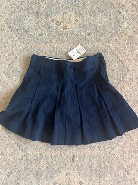 Crewcuts girl navy pleated skort